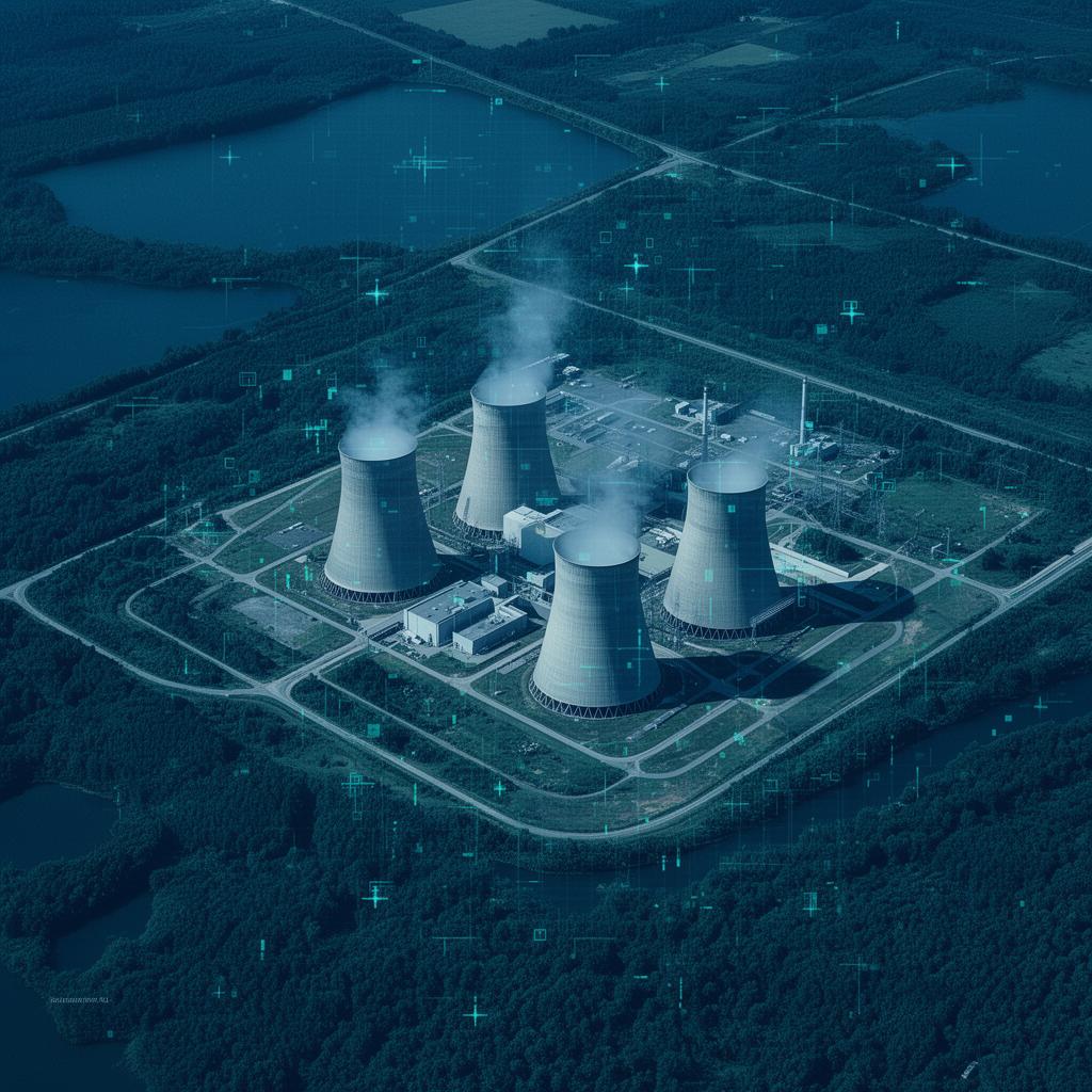 Surveillance environnementale des abords d'une centrale nucléaire depuis l'espace