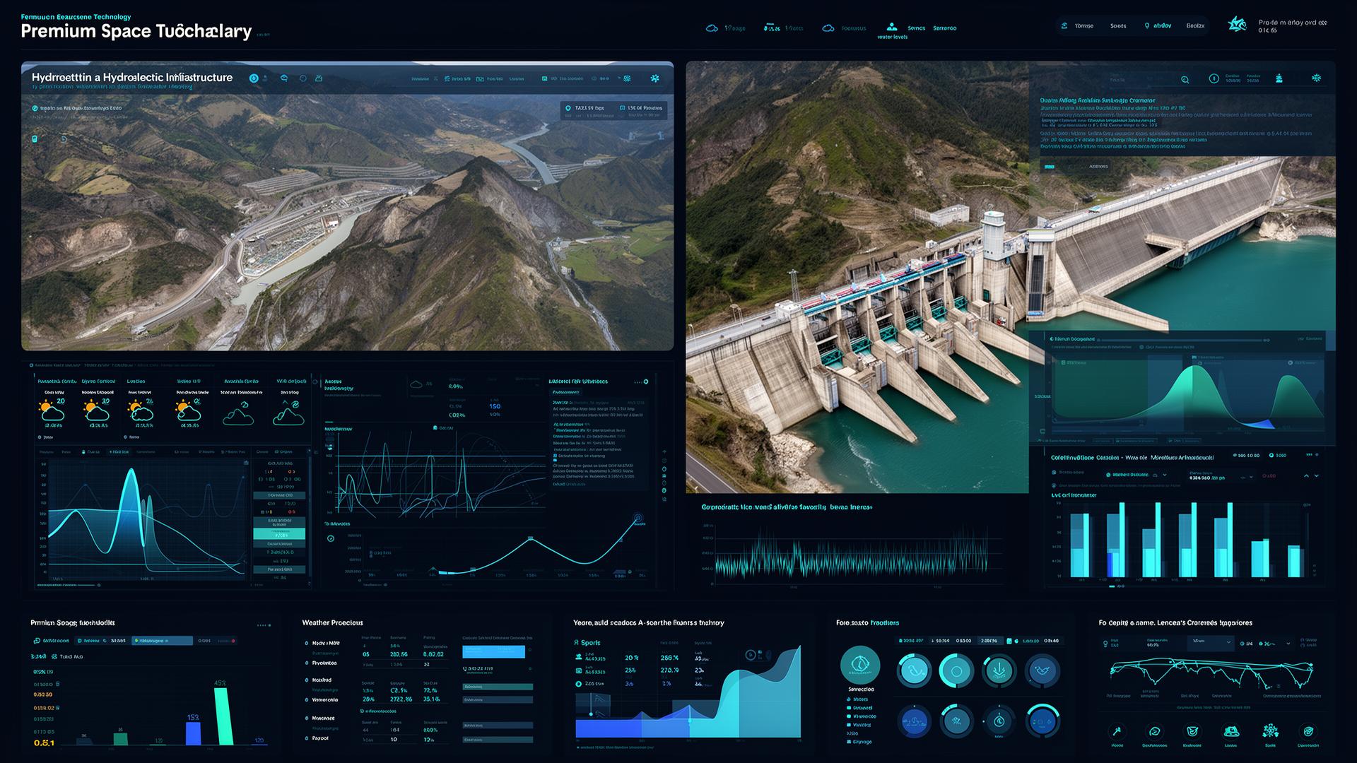 Jumeau numérique d'infrastructure hydroélectrique combinant imagerie satellite, météo et analyse prédictive