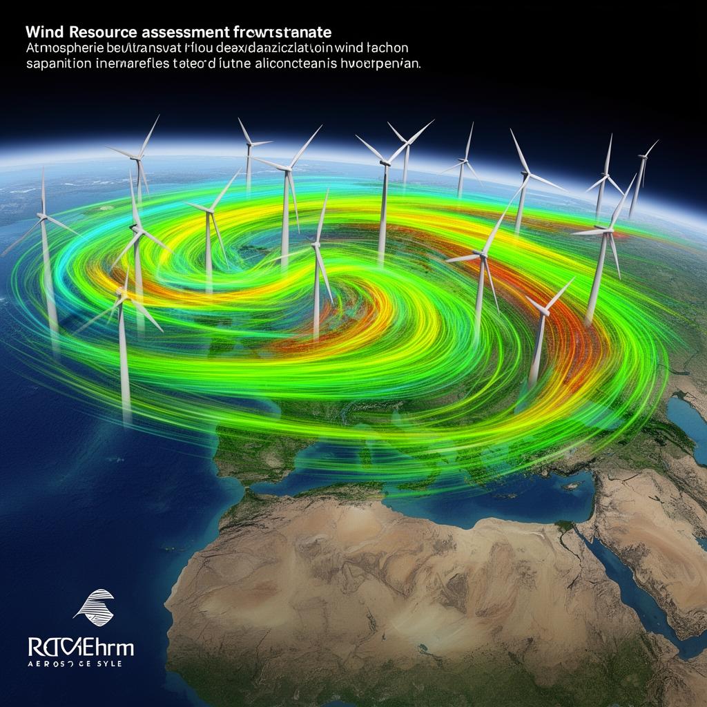 Visualisation des flux de vent et ressources éoliennes observées depuis l'espace