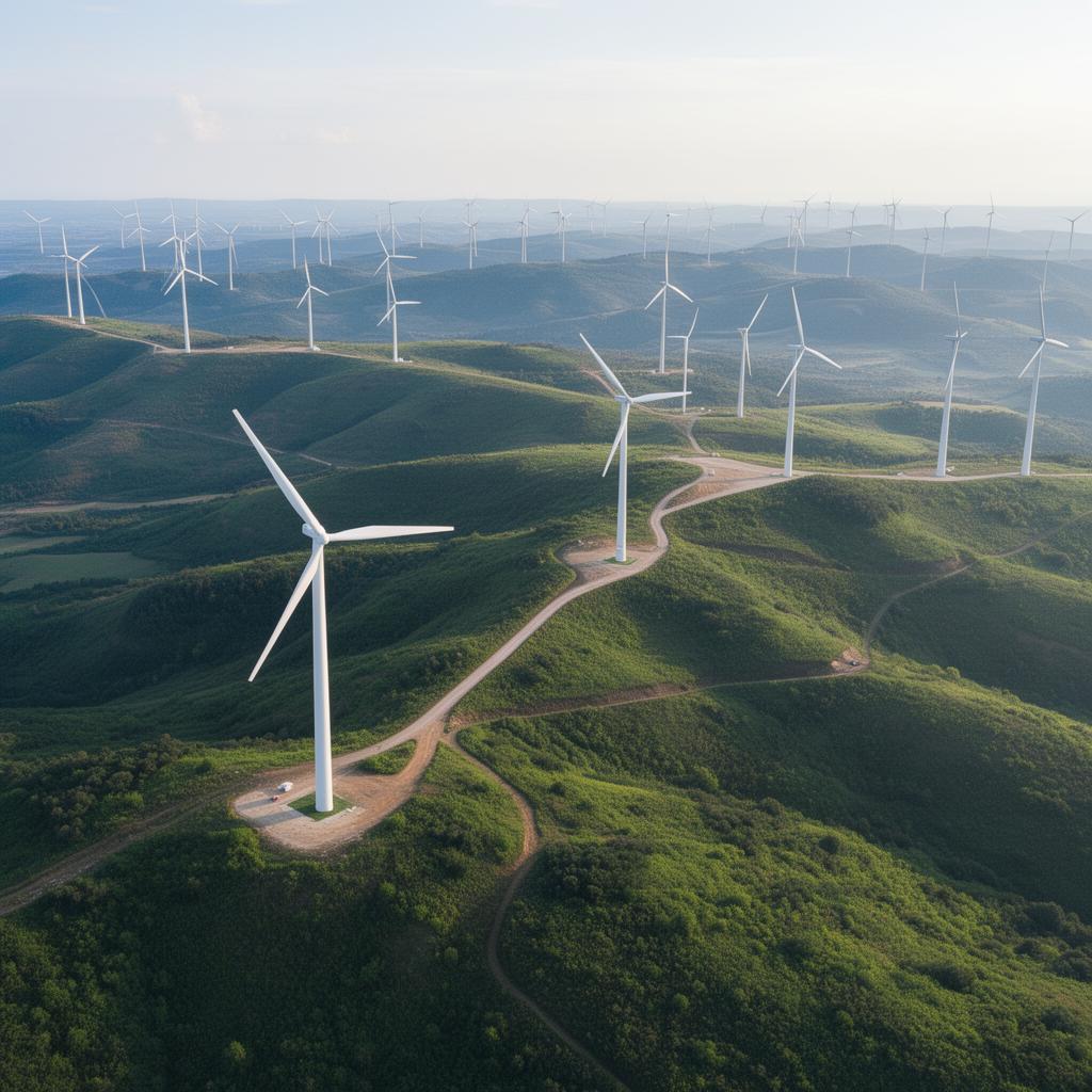 Visualisation des flux de vent et ressources éoliennes observées depuis l'espace